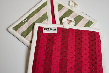 Once Again Home re:heat Potholders (Set of 2): Olive