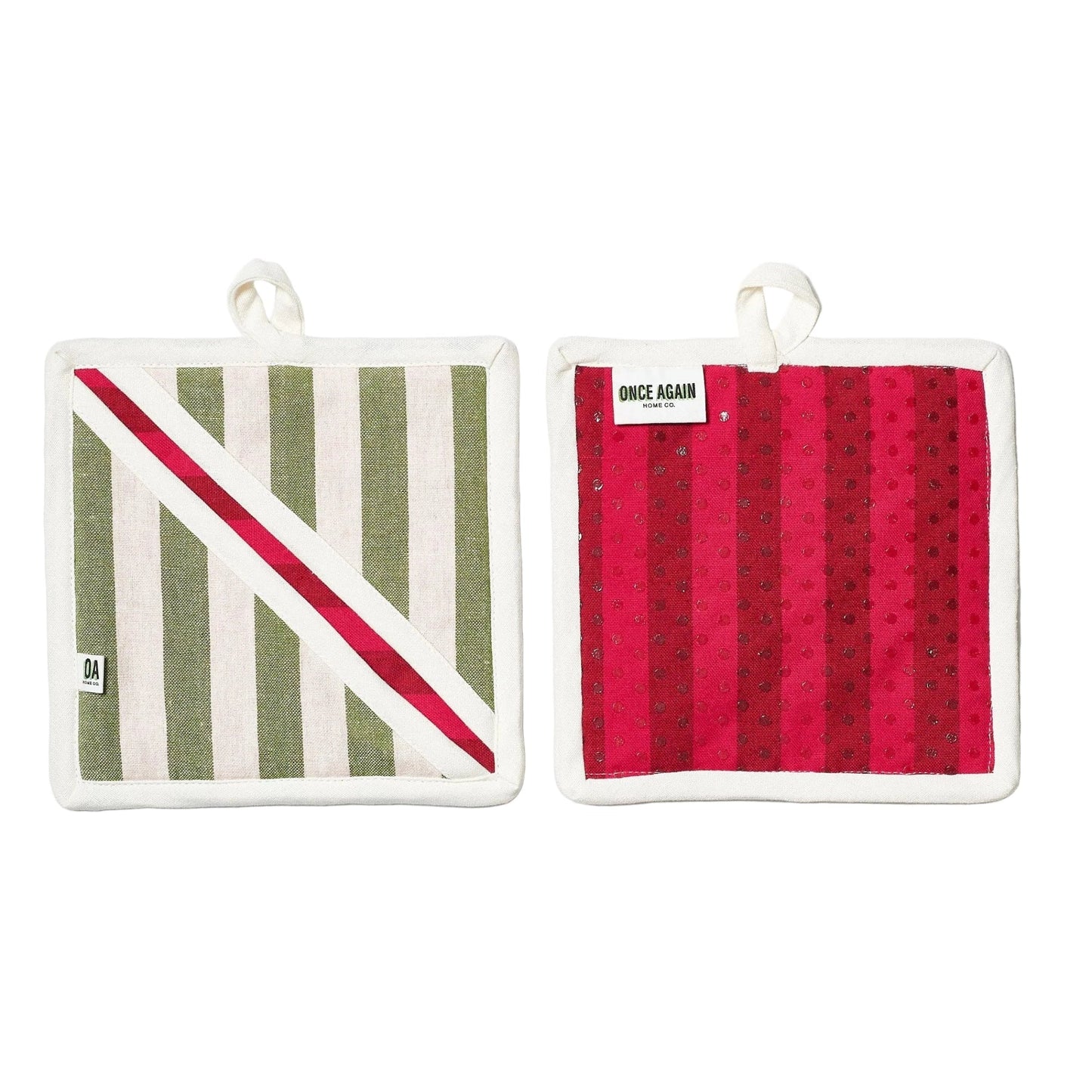 Once Again Home re:heat Potholders (Set of 2): Olive