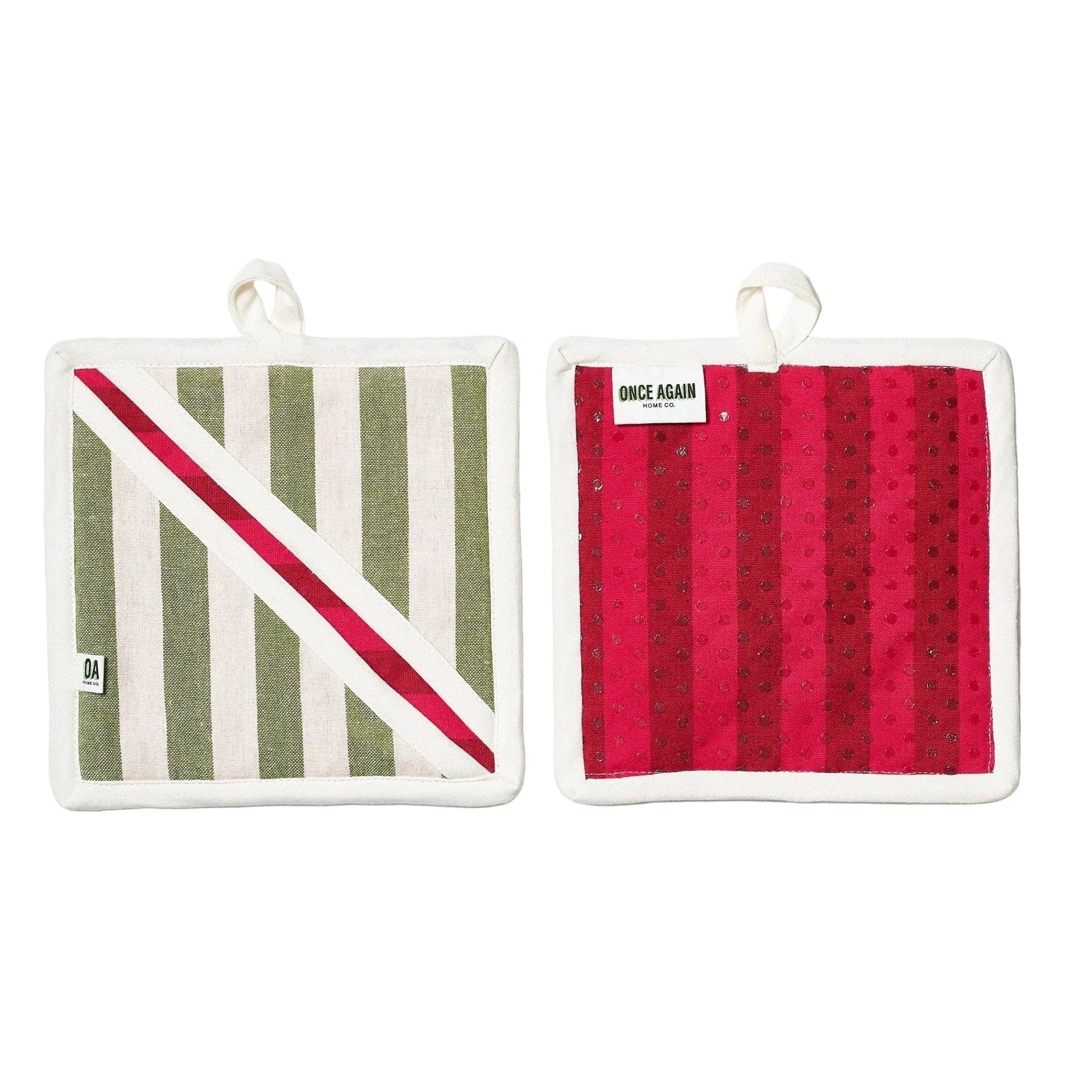 Once Again Home re:heat Potholders (Set of 2): Olive