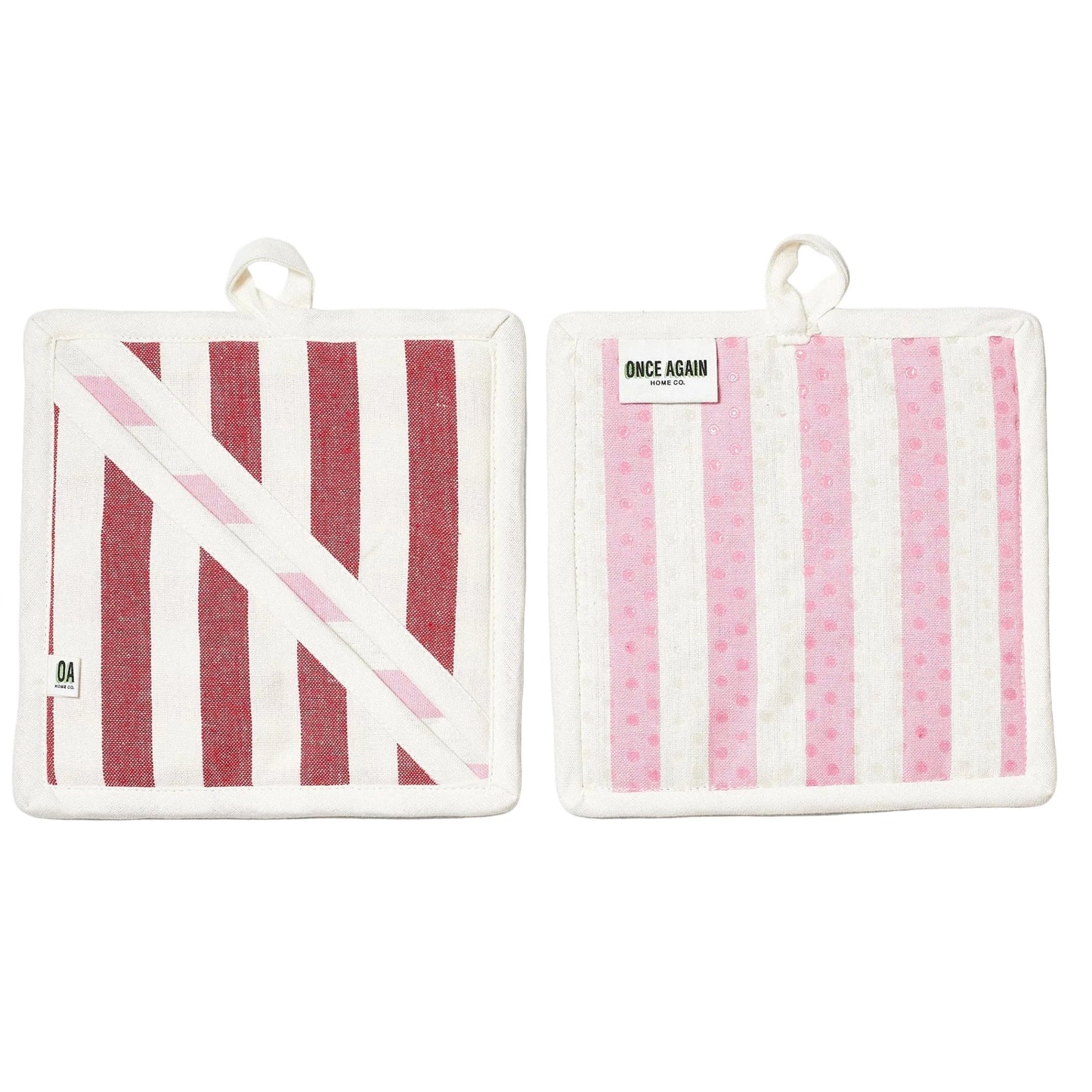Once Again Home re:heat Potholders (Set of 2): Red