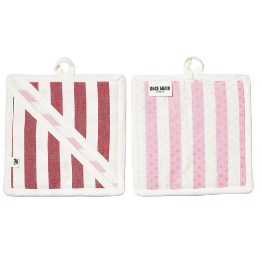 Once Again Home re:heat Potholders (Set of 2): Red