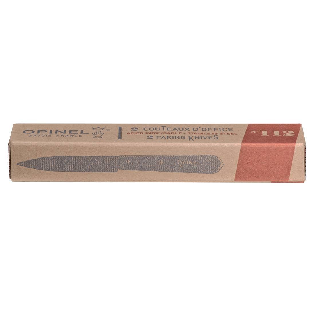 Opinel N°112 Stainless Steel Paring Knives - Set of 2