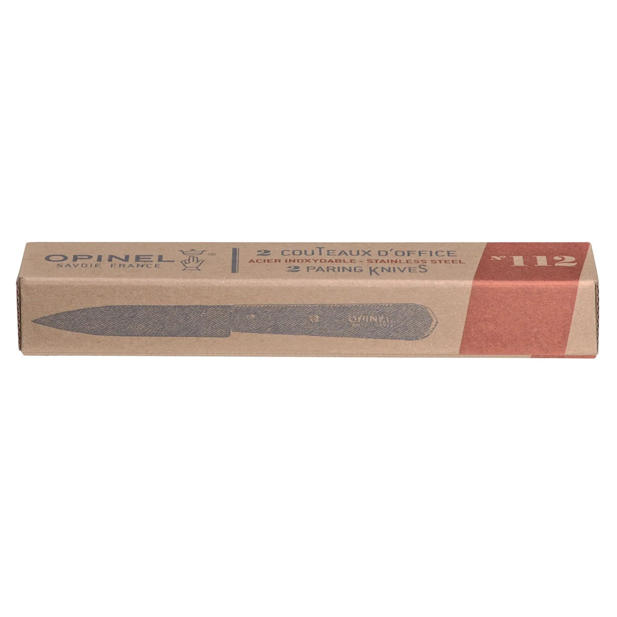 Opinel N°112 Stainless Steel Paring Knives - Set of 2