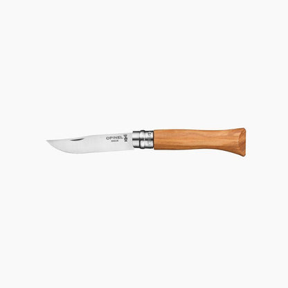 Opinel N°6 Stainless Steel Pocket Knife: Olivewood