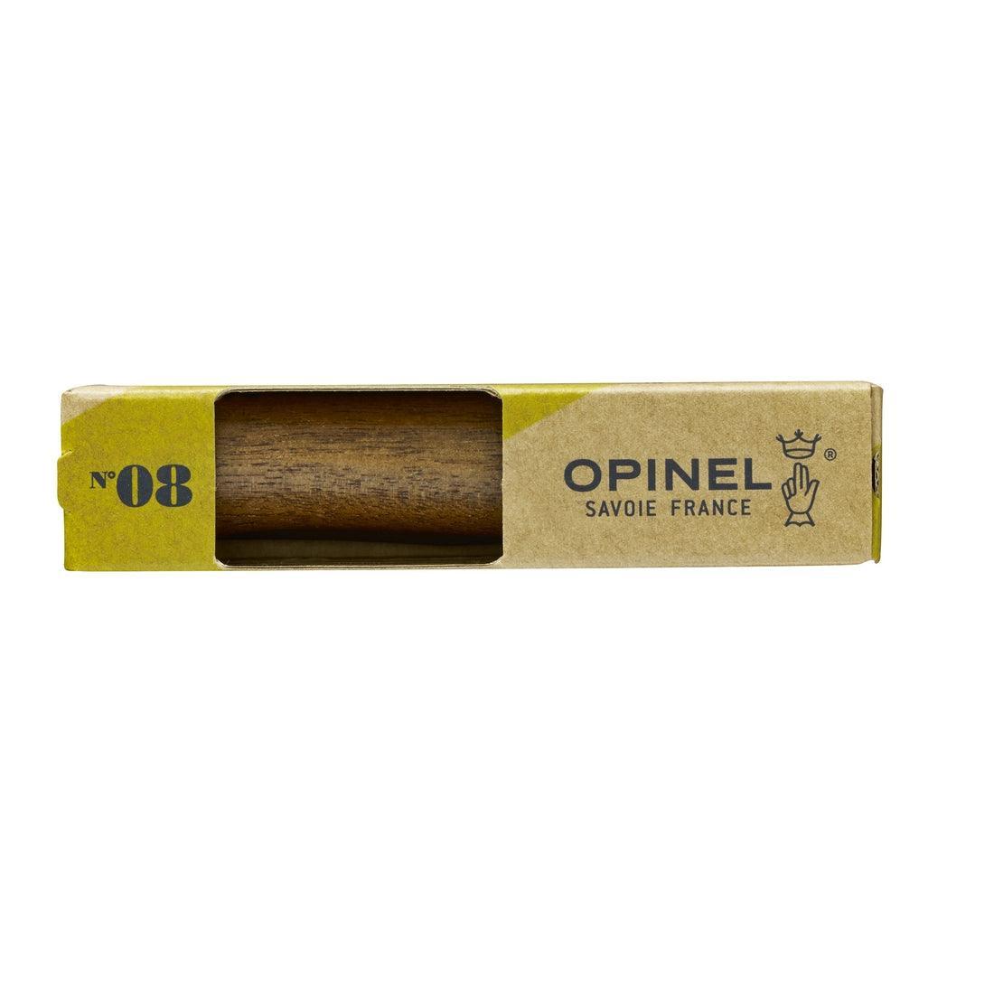 Opinel N°8 Stainless Steel Pocket Knife: Walnut