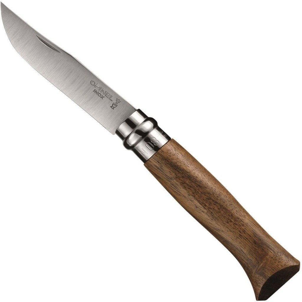 Opinel N°8 Stainless Steel Pocket Knife: Walnut