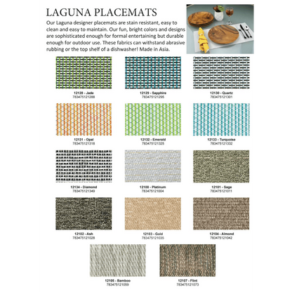 Pacific Merchants Indoor-Outdoor Gem Tone Placemat