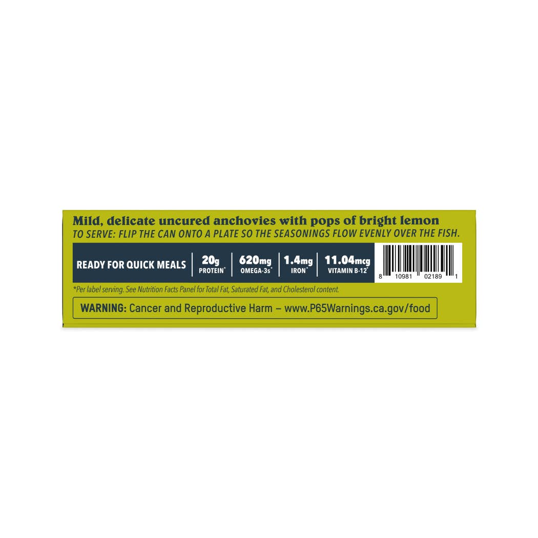 Patagonia Provisions - Lemon Olive Spanish White anchovies