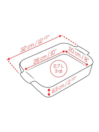 Peugeot Baker: 12.5" Rectangle, Ecru