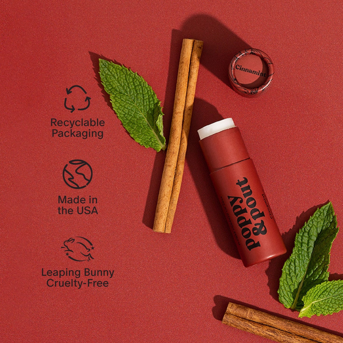 Poppy & Pout Lip Balm: Cinnamint