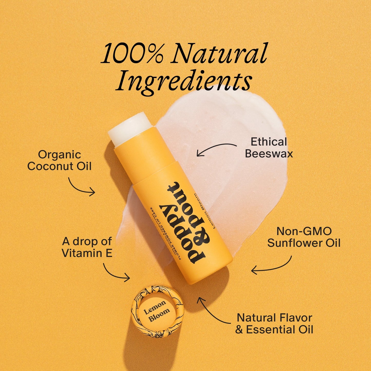 Poppy & Pout Lip Balm: Lemon Bloom