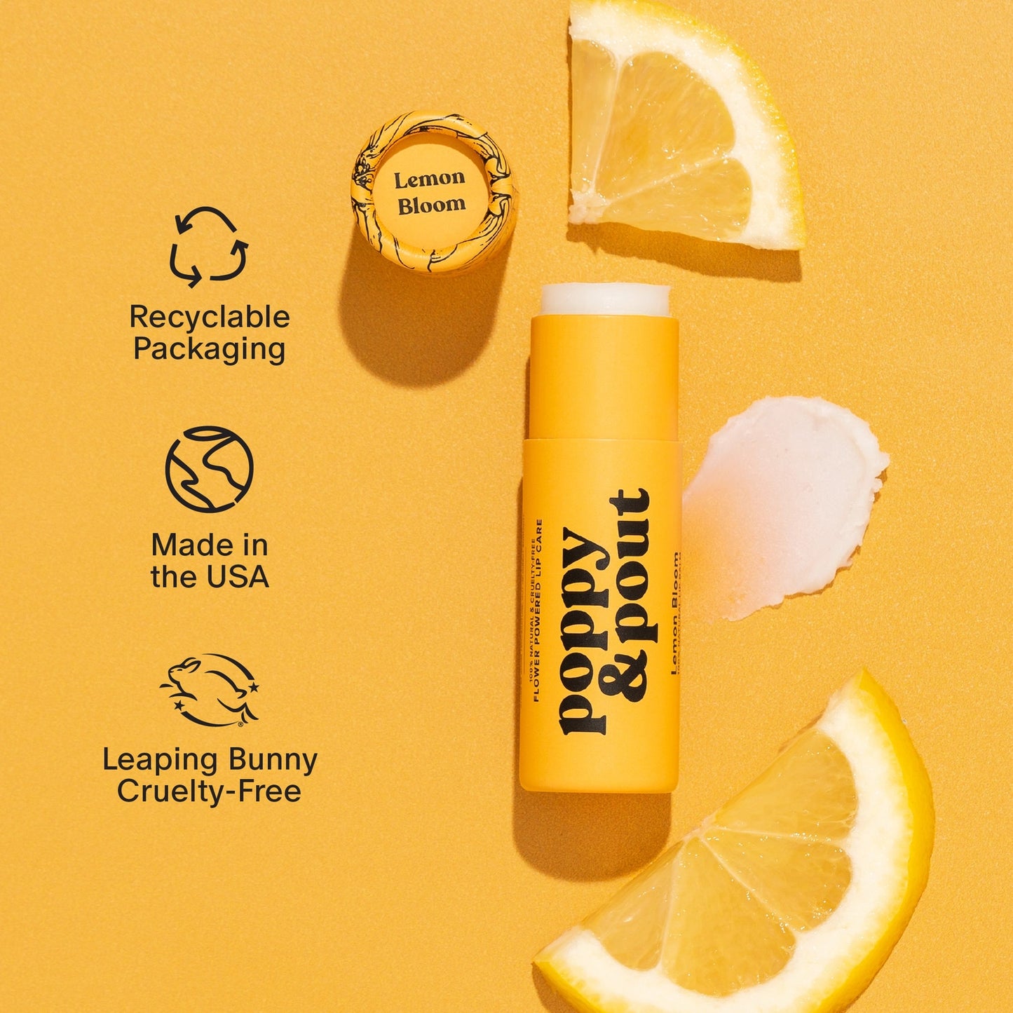 Poppy & Pout Lip Balm: Lemon Bloom