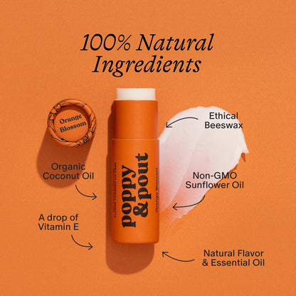 Poppy & Pout Lip Balm: Orange Blossom
