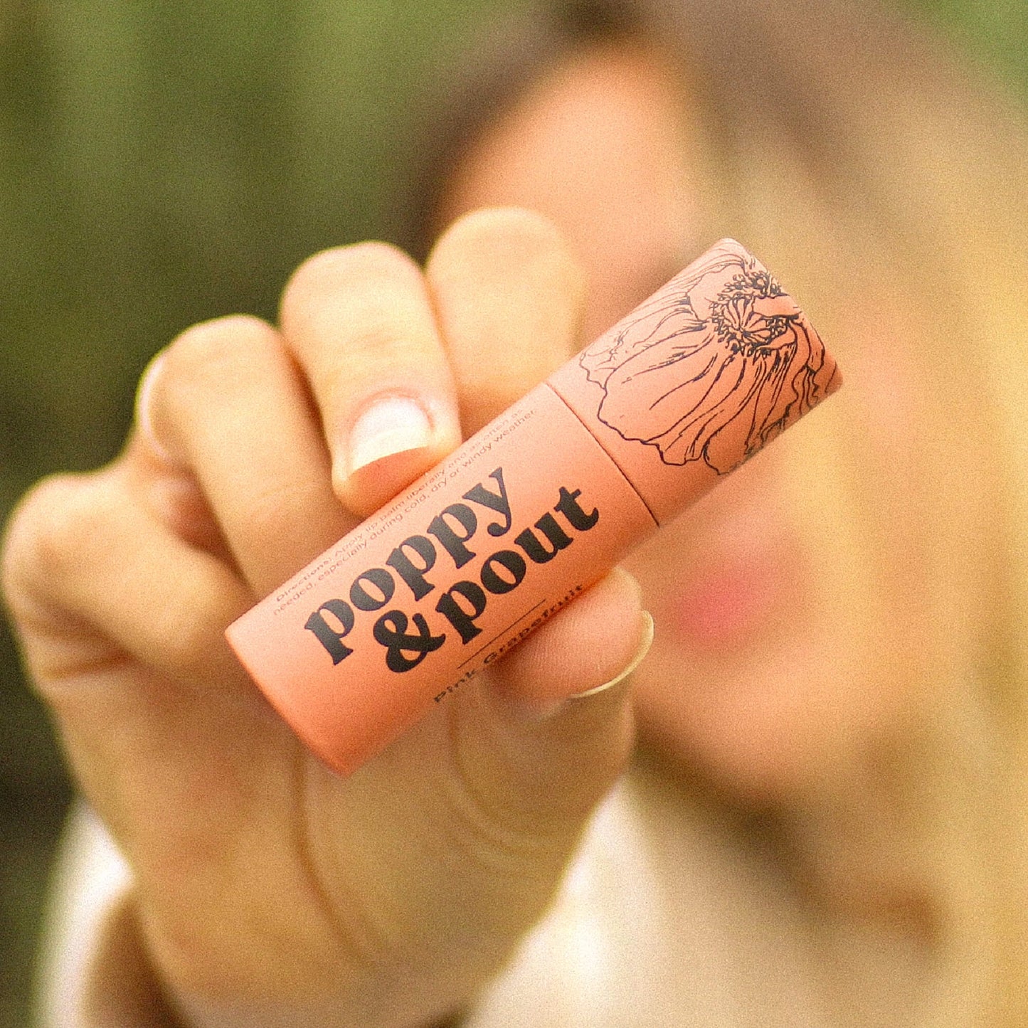 Poppy & Pout Lip Balm: Pink Grapefruit