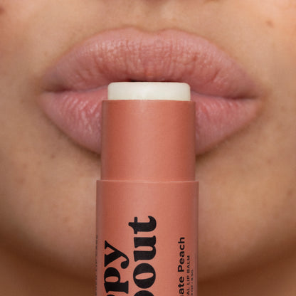 Poppy & Pout Lip Balm: Pomegranate Peach
