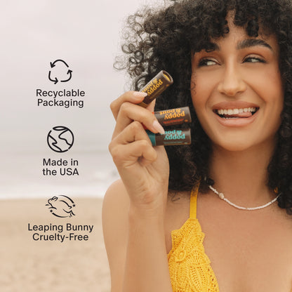 Poppy & Pout Lip Balm: Retro Surf, Coconut Coast