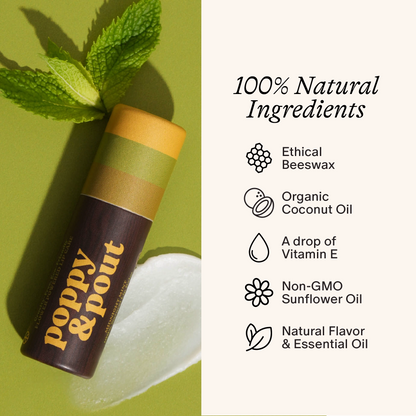 Poppy & Pout Lip Balm: Retro Surf, Midnight Mint