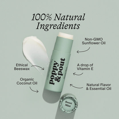 Poppy & Pout Lip Balm: Sweet Mint