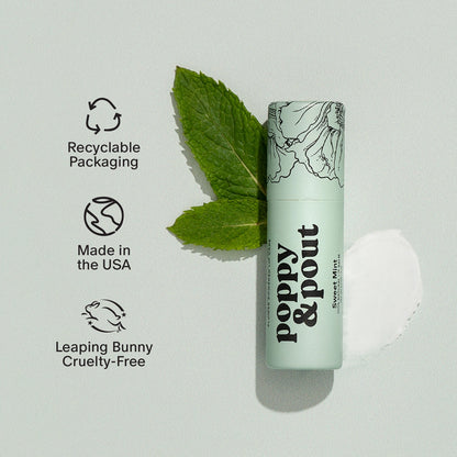 Poppy & Pout Lip Balm: Sweet Mint