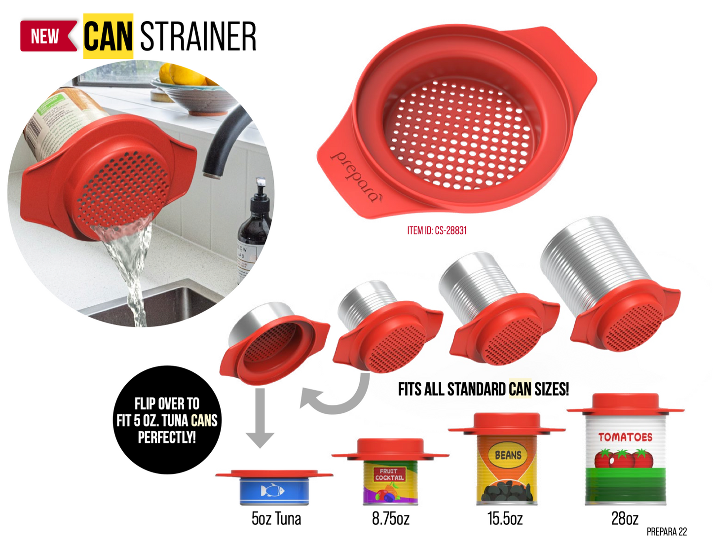 Prepara Can Strainer