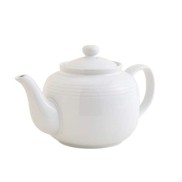 Prill Teapot w/ Infuser: 6 cup, White