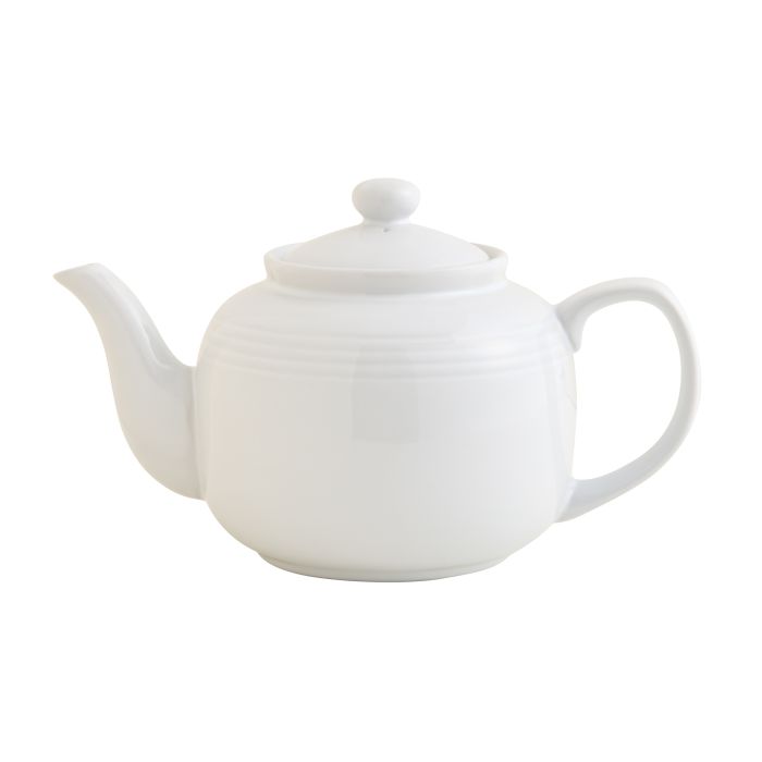 Prill Teapot w/ Infuser: 6 cup, White