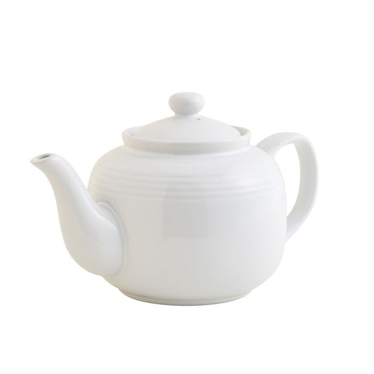 Prill Teapot w/ Infuser: 6 cup, White