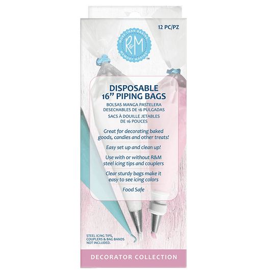 R&M Disposable Piping Bags (Set of 12): 16"