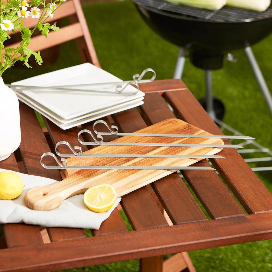 RSVP Flat Skewers (Set of 6): Stainless, 12.5"