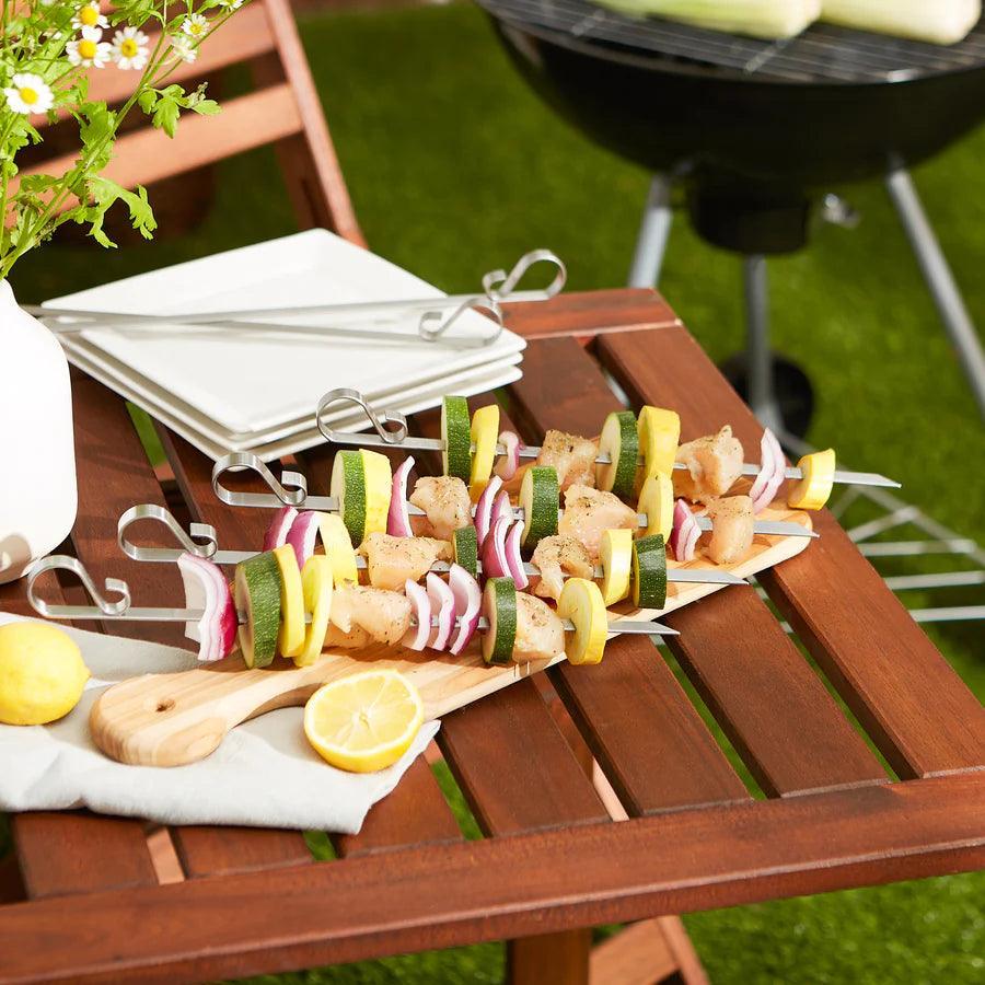 RSVP Flat Skewers (Set of 6): Stainless, 12.5"