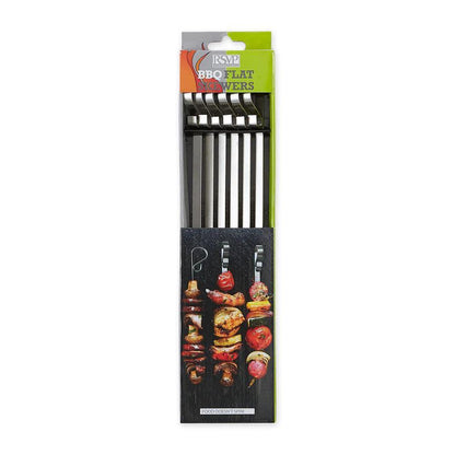 RSVP Flat Skewers (Set of 6): Stainless, 12.5"