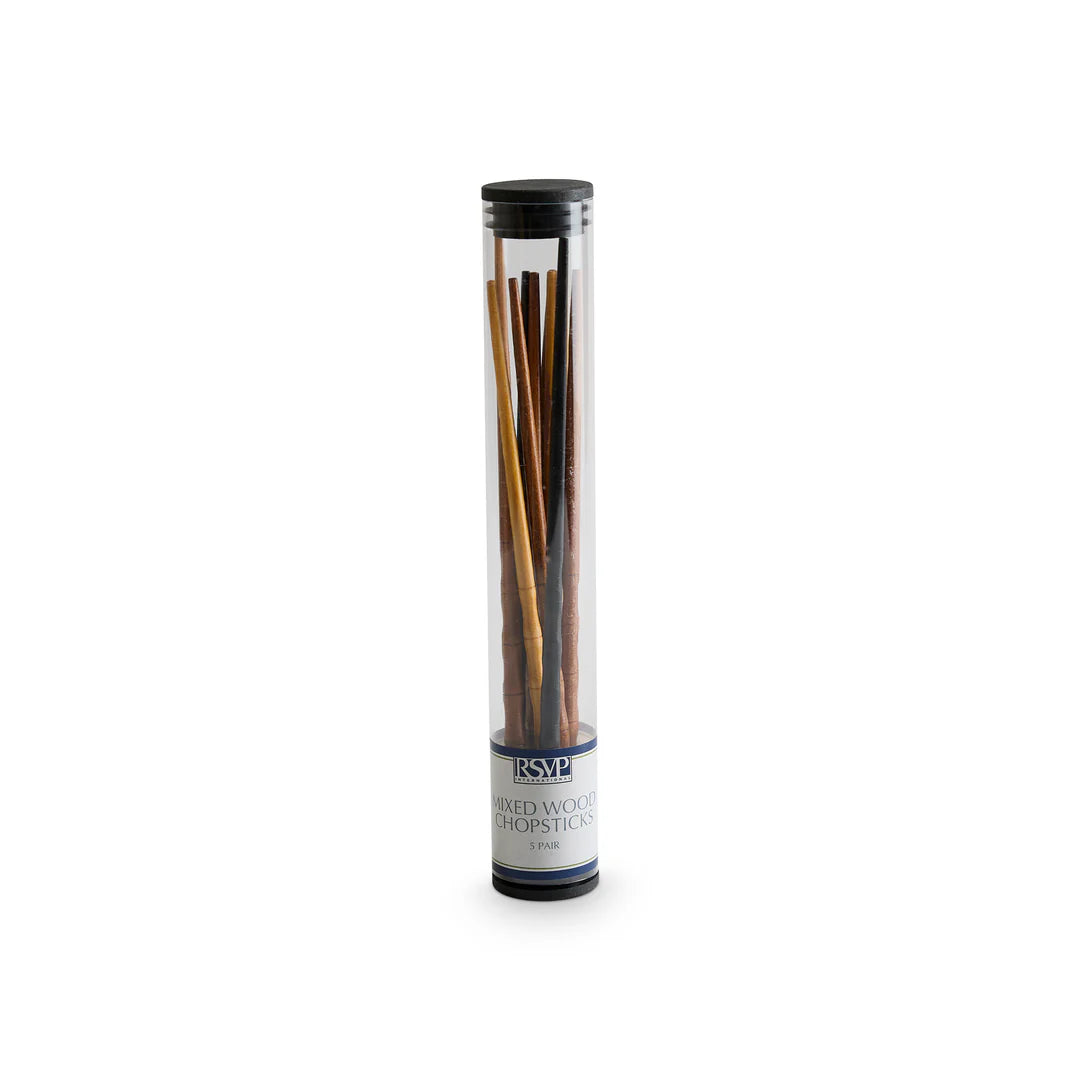 RSVP Mixed Wood Chopsticks (5 Pairs)