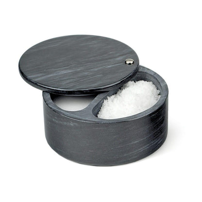 RSVP Swivel Top Marble Salt Box - Black