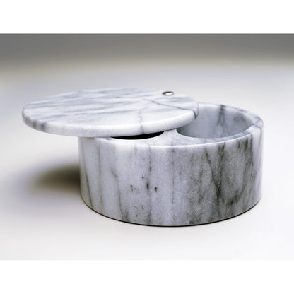 RSVP Swivel Top Marble Salt Box - White
