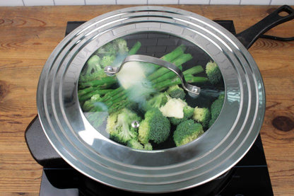 RSVP Universal Lid with Glass Insert - Large