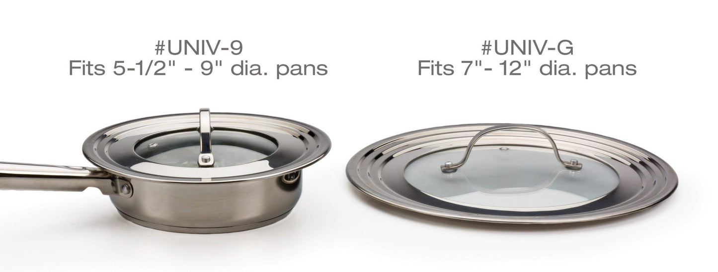 RSVP Universal Lid with Glass Insert - Medium