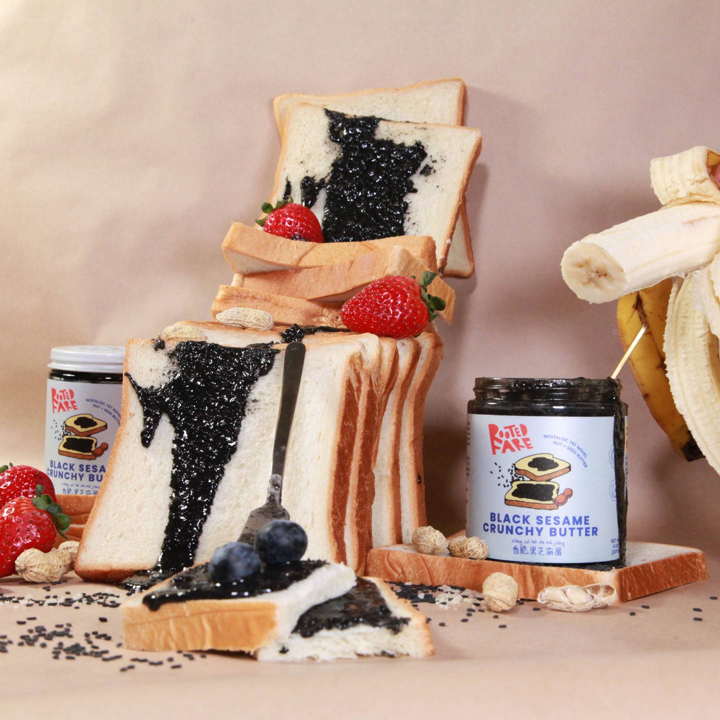 Rooted Fare Crunchy Black Sesame Butter