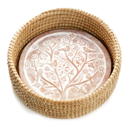 SERVV Bread Warmer Basket: Birds of a Feather