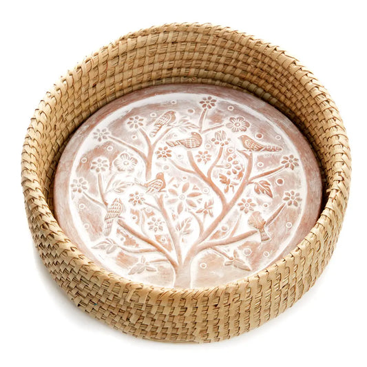 SERVV Bread Warmer Basket: Birds of a Feather