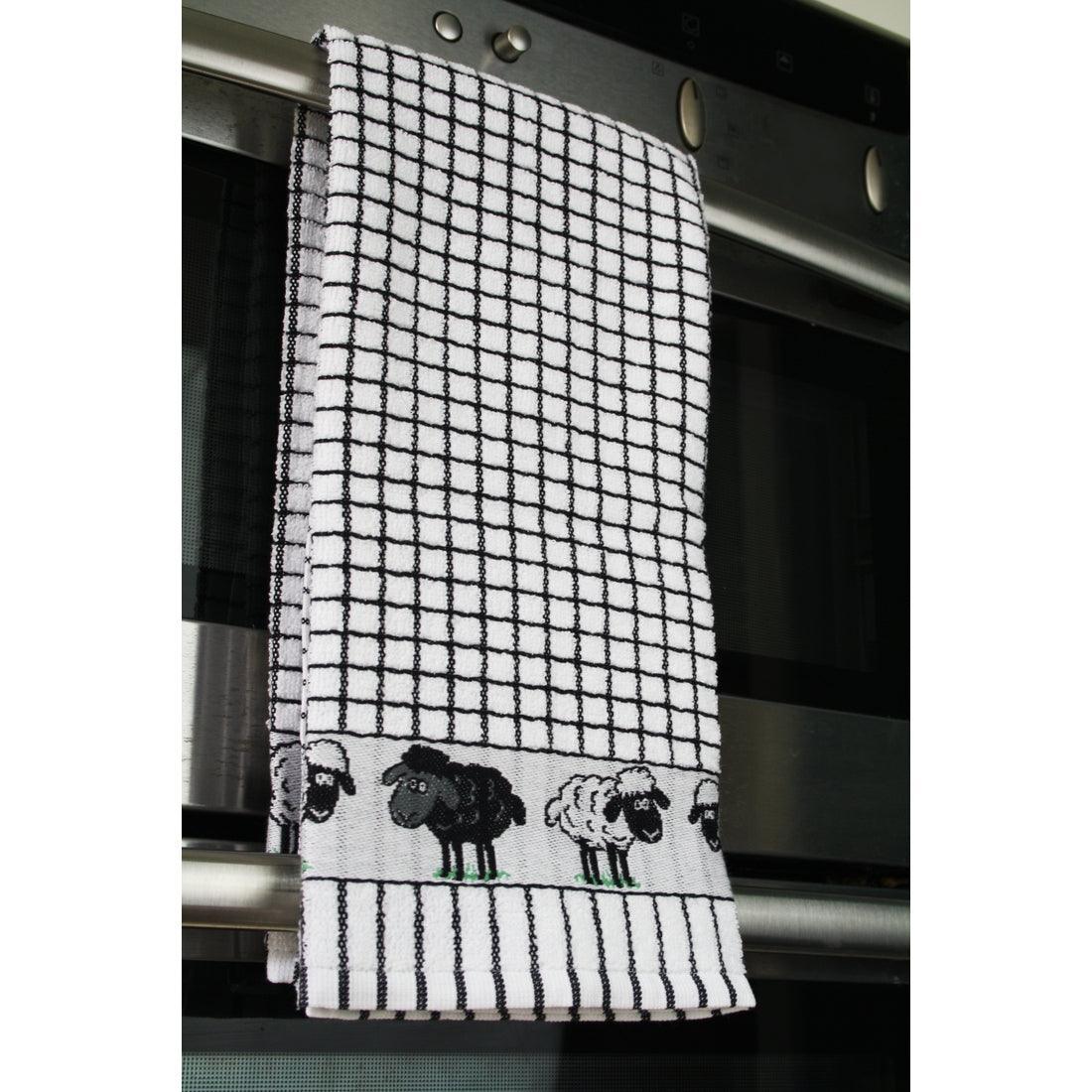 Samuel Lamont Poli-Dri Jacquard Tea Towel: Sheep