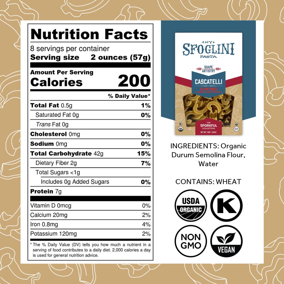 Sfoglini Organic Duram Cascatelli