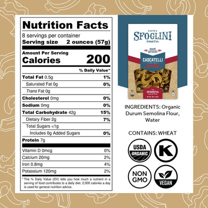 Sfoglini Organic Duram Cascatelli