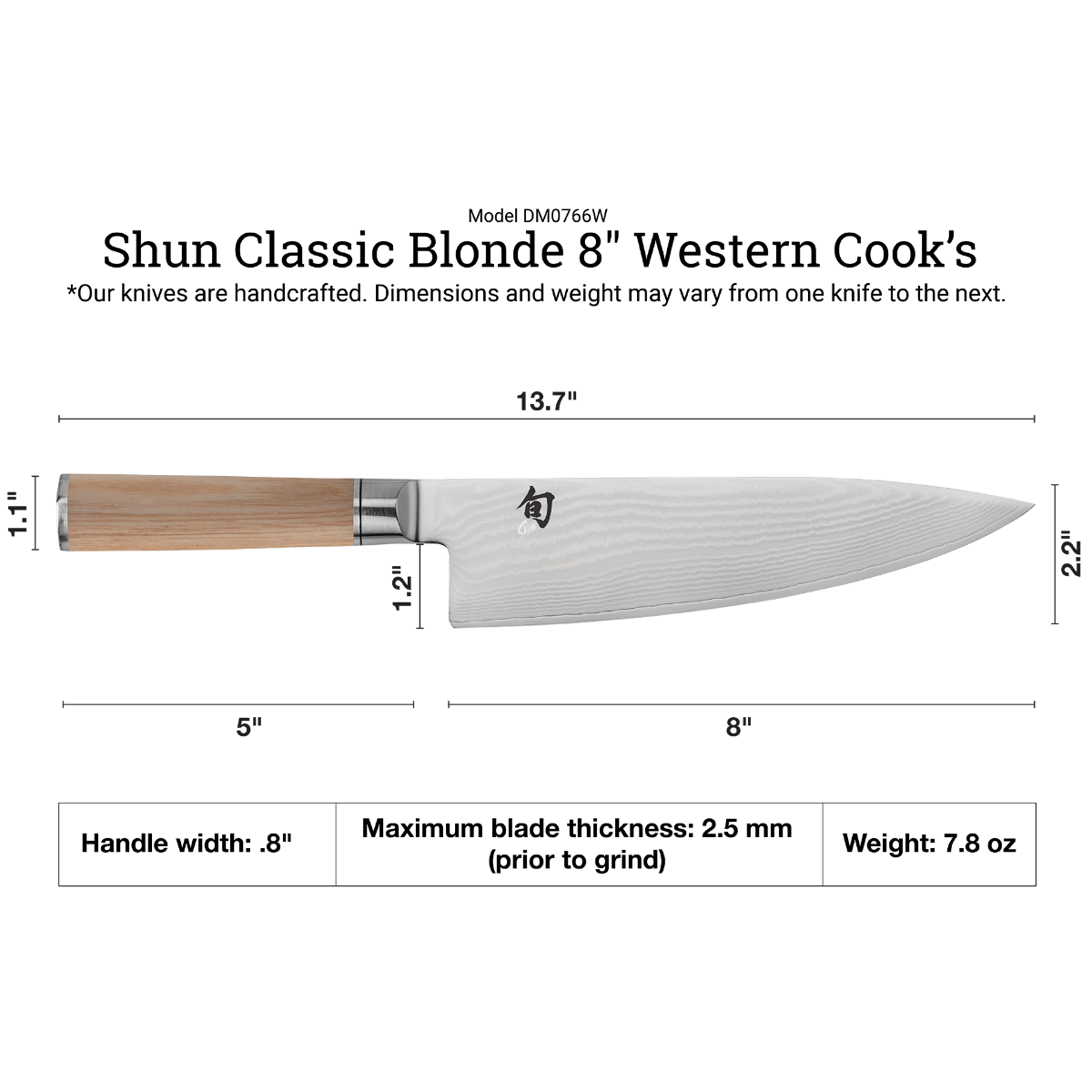 Shun Classic Asian Cook's Knife - Thumbnail 4