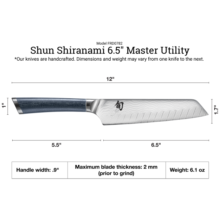 Shun Shiranami 6.5" Master Utility Knife