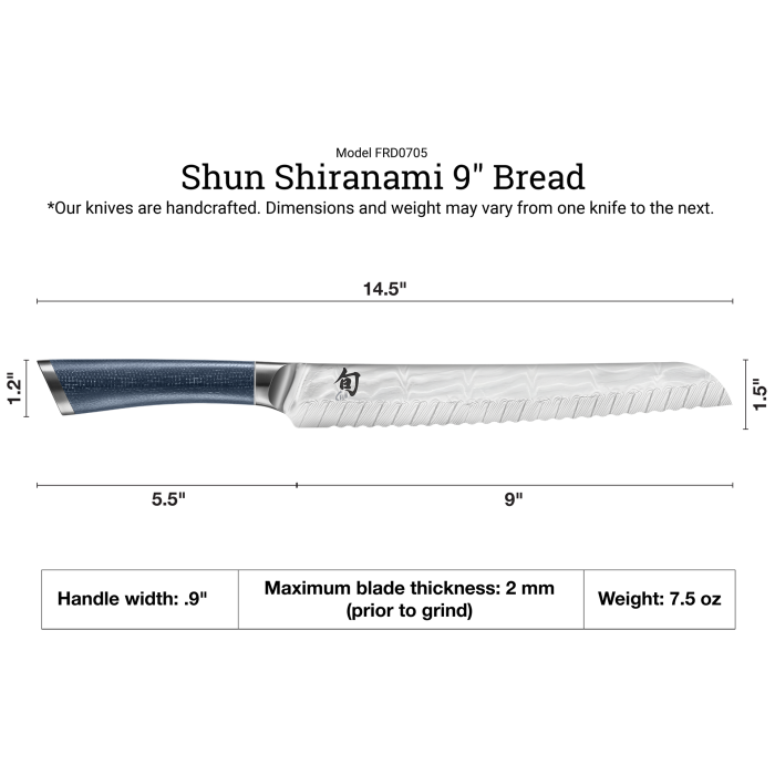 Shun Shiranami 9" Bread Knife