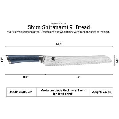 Shun Shiranami 9" Bread Knife