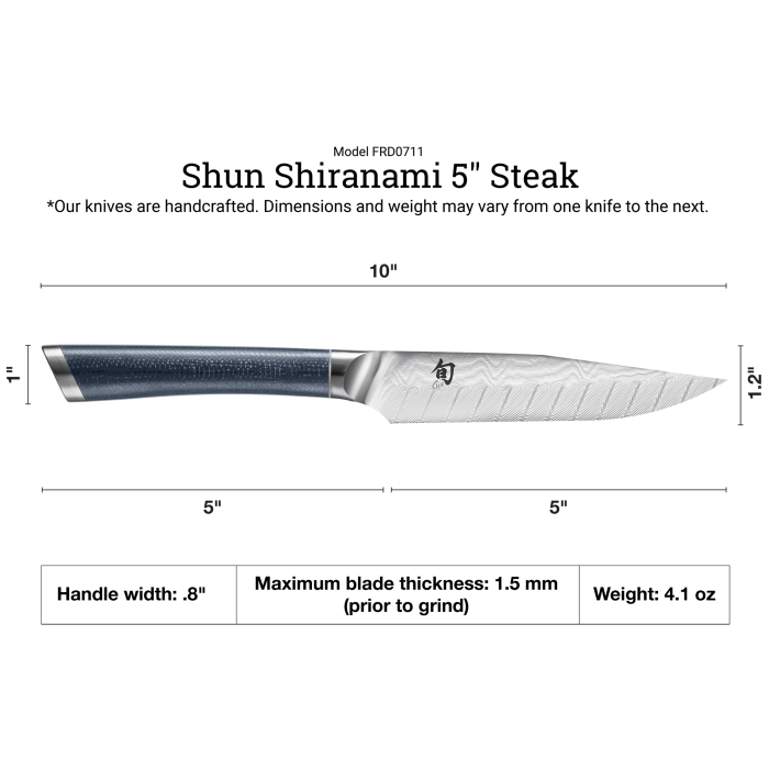 Shun Shiranami Steak Set (4 piece)