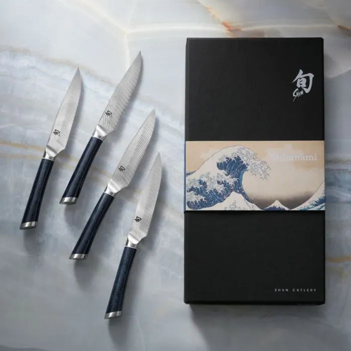 Shun Shiranami Steak Set (4 piece)