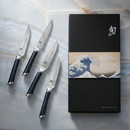 Shun Shiranami Steak Set (4 piece)
