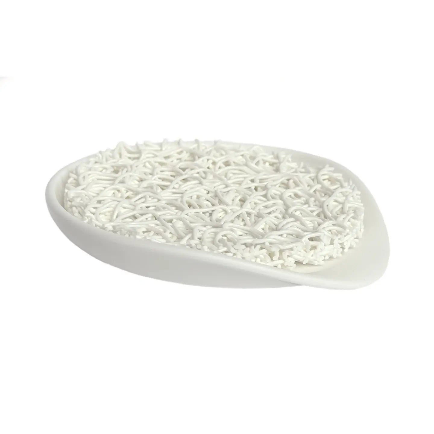 Soap Lift Waterfall Dish: Round, White
